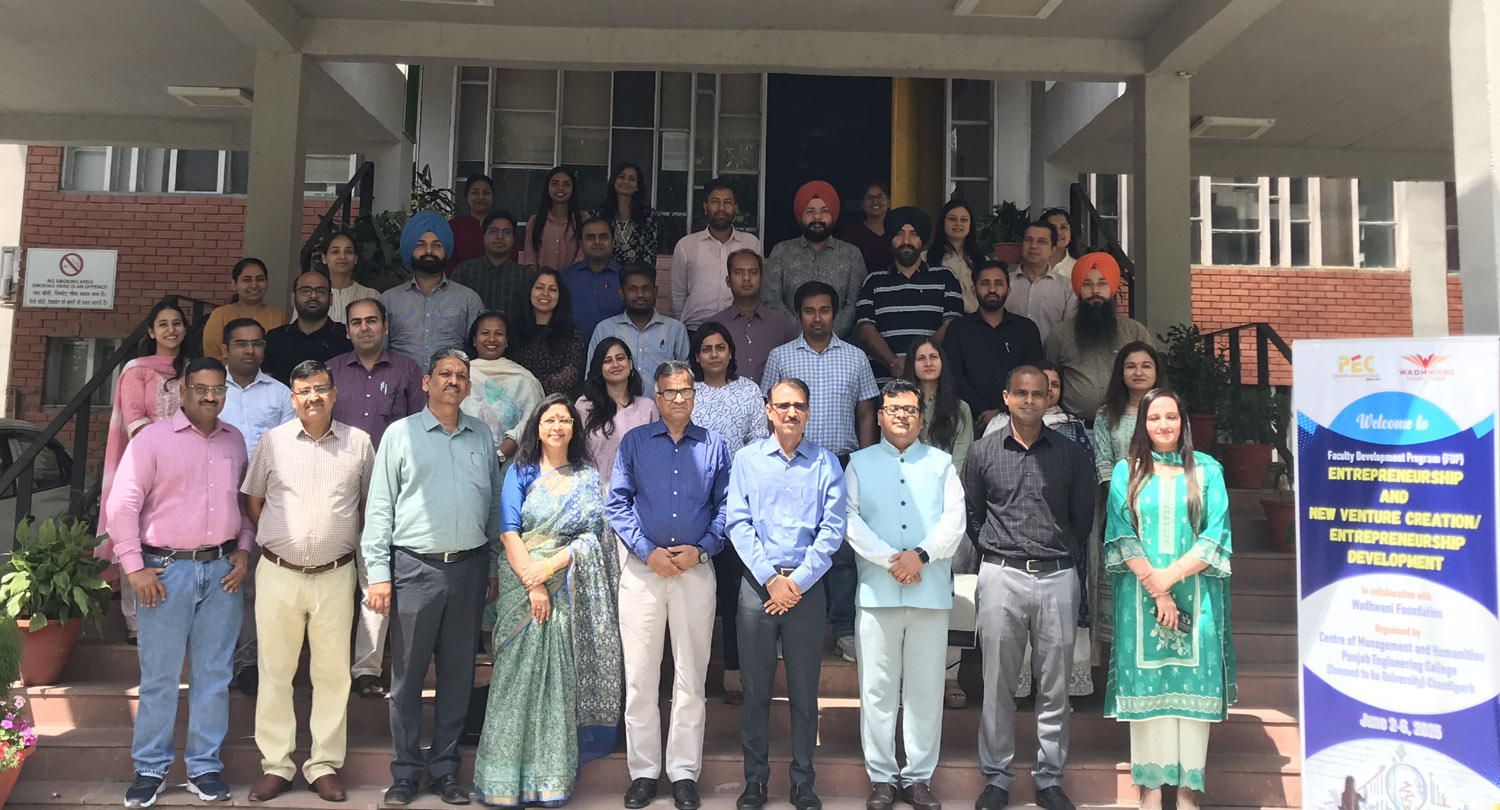 PEC-CMH and Wadhwani Foundation Launch 5-Day FDP on Entrepreneurship and New Venture Creation